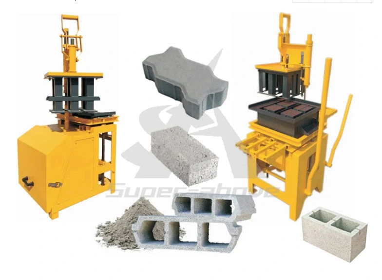 Manual Small Diesel Vibrating Soil Hollow Cement Laying Block Concrete Brick Making Machine Price Japan