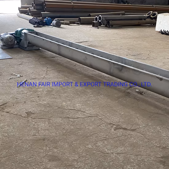 U Trough Stainless Steel Industrial Screw Conveyor Manufacturer Spiral Conveyor System Crushed Grain Sludge Conveyor