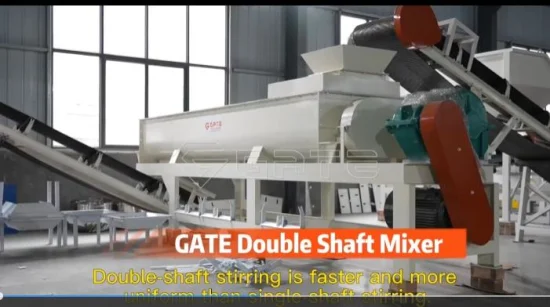 Gate 8-16t/H Forced Single Horizontal Concrete Twin Shaft Continuous Mixer in Compound Fertilizer Machines