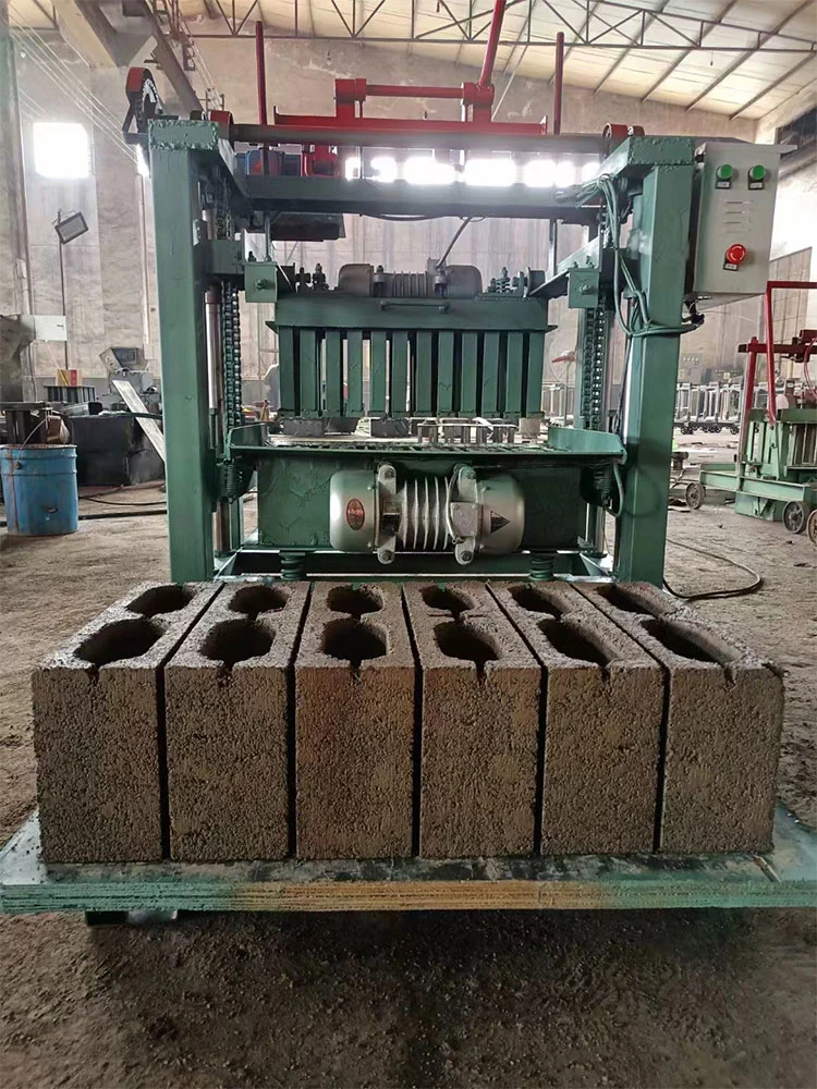 Electric Diesel Engine Manual Solid Concrete Hollow Brick / Block Making Machine for Sale