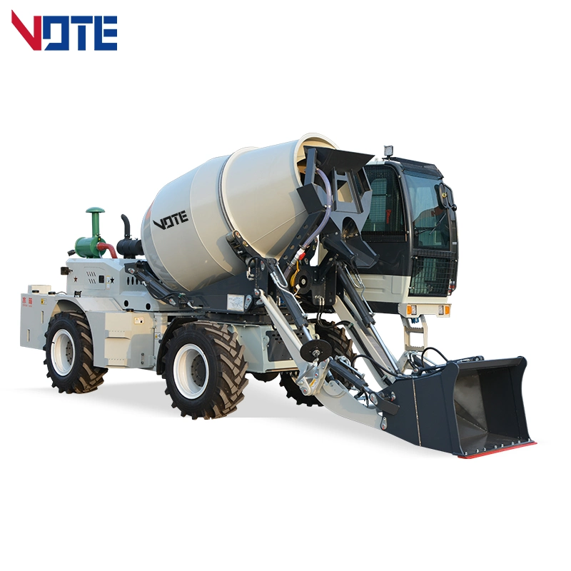 Self Loading Diesel Portable Concrete Mixer Machine Pump Truck Mixer Make Concrete Blocks with Lift Concrete Mixer Truck