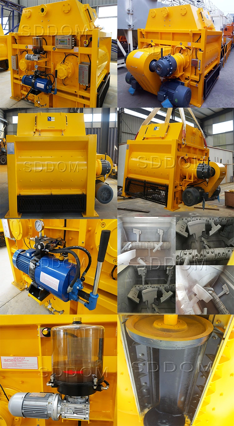 Large Twin Shaft Compulsory Concrete Mixer Rotating Drum Powder Mixer for Sale