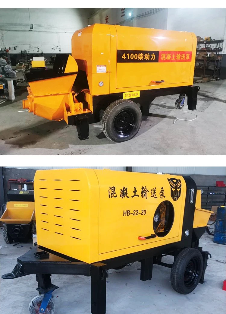 Portable Mobile Small Mini Diesel Secondary Construction Column Electric Power High Efficiency Hbt40/8/45 Cement Mixer Stationary Hydraulic Concrete Pump