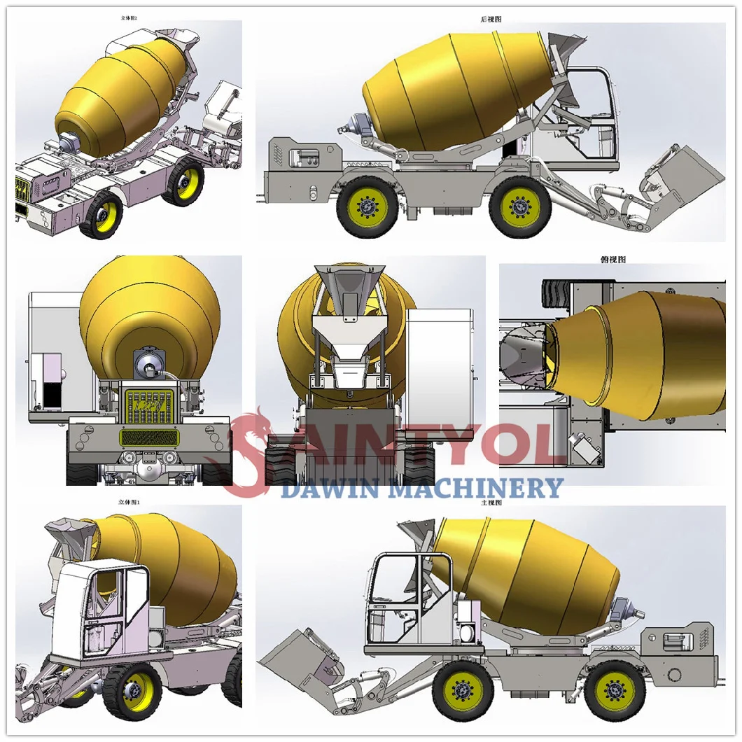 Mobile Concrete Mixer with Loader and Drum Lift System on Sale