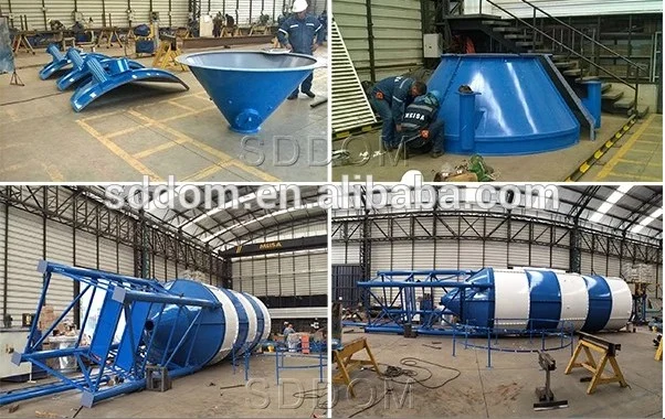 Stainless Strorage Mobile Bolted Ash Flyash Cement Silo Price Horizontal Type