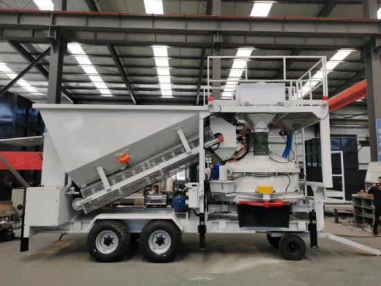 Siemens Remote Control Wet Mix Concrete Batching Plant with Planetary Mixer