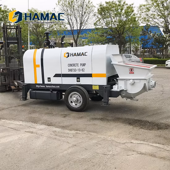 High Quality 40m3/H 50m3/H 80m3/H 90m3/H Diesel Concrete Pump with Mixer