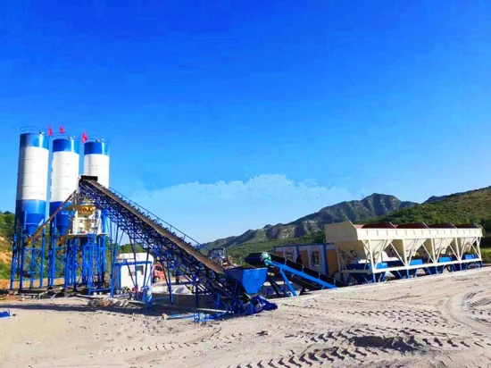 2023China Supplier Hzs180 Belt Big Capacity Concrete Batching Plant with Good Price