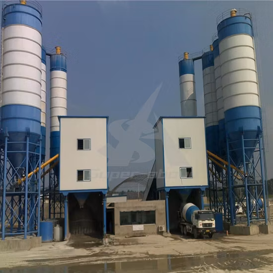 2023China Supplier Hzs180 Belt Big Capacity Concrete Batching Plant with Good Price