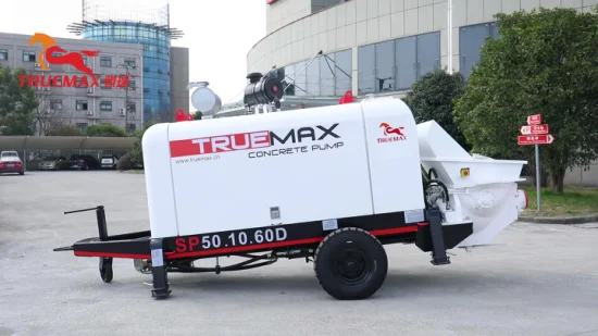 Truemax Machine Sp50.10.60d Concrete Machinery Putzmeister Stationary Trailer Diesel Cement Concrete Pump for Sale