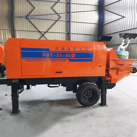 Best Selling Trailer Mounted Concrete Pump Hbt 40 for Concrete Construction