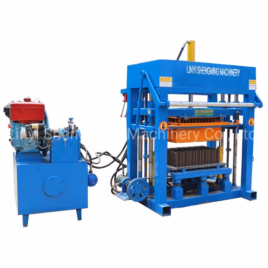 Qt4-40 Diesel Engine Building Block Cement Interlocking Brick Making Machine